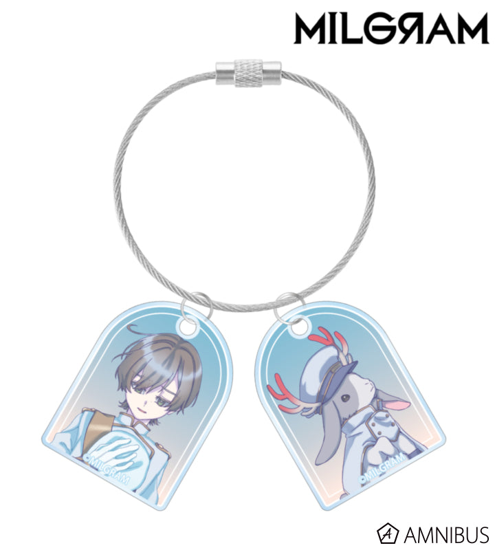 MILGRAM Double Wire Acrylic Keychain Sea Breeze Footprints Ver. (11 Types) - official product view 2
