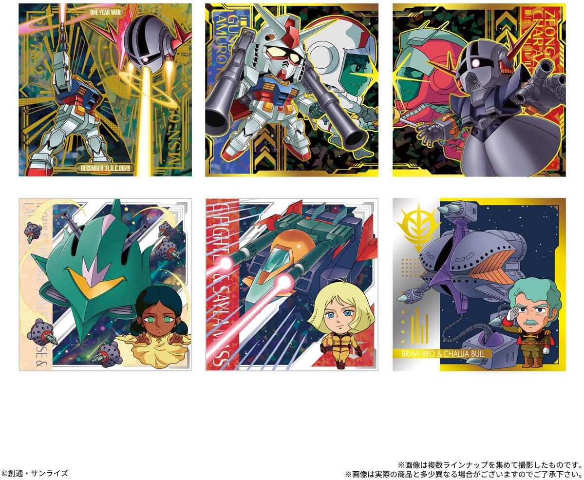 Mobile Suit Gundam Niformation Sticker Wafers Vol.6 - Ketsubetsu no Toki Box (20 Packs) - collectible designs, image 2