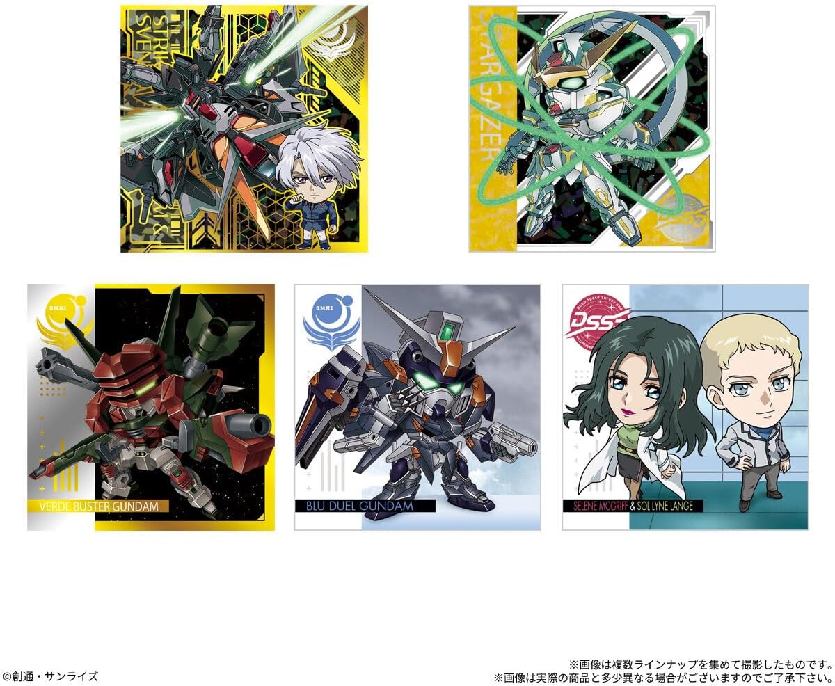 Mobile Suit Gundam Niformation Sticker Wafers Vol.6 - Ketsubetsu no Toki Box (20 Packs) - collectible designs, image 6