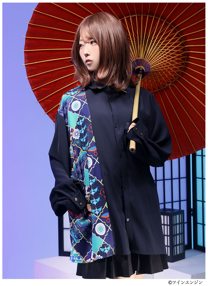 Mononoke The Movie Favorite medicine seller asymmetrical shirt - official product view 2
