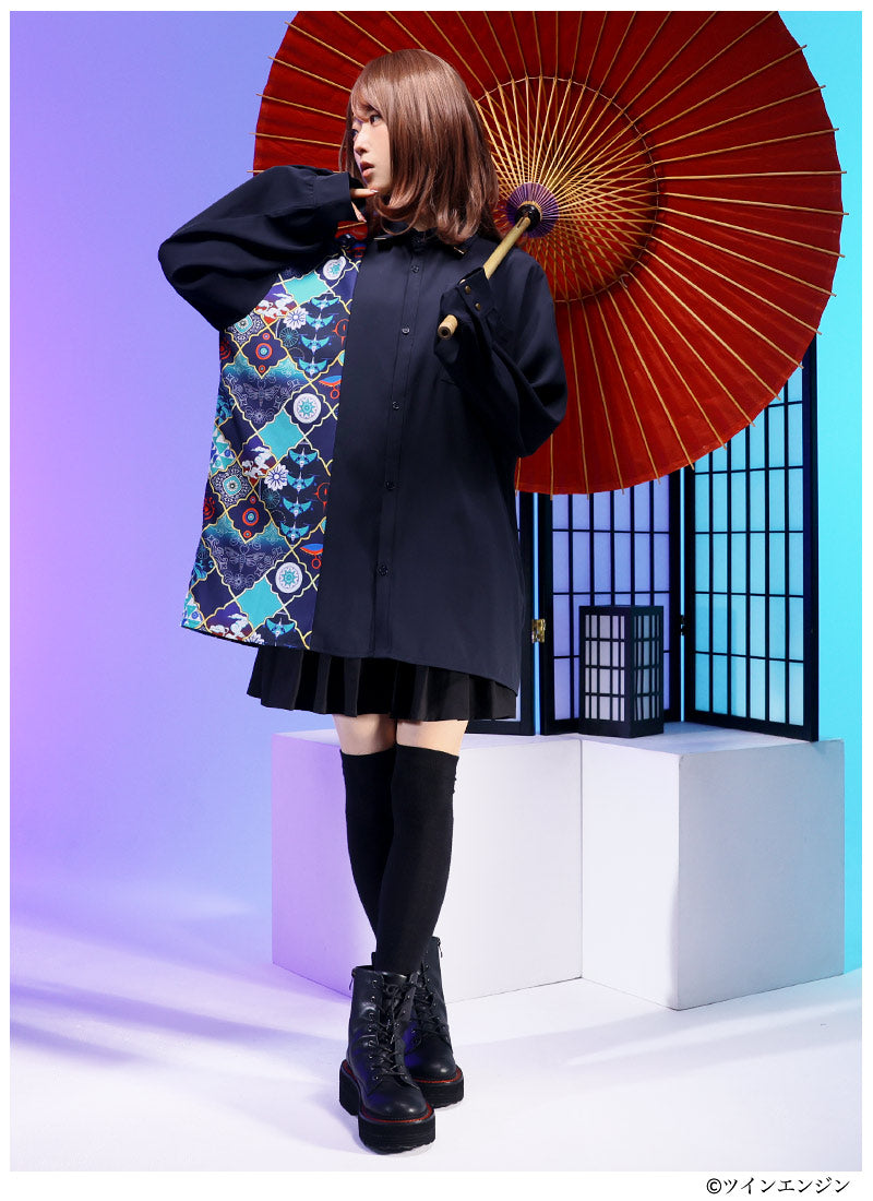 Mononoke The Movie Favorite medicine seller asymmetrical shirt - official product view 3