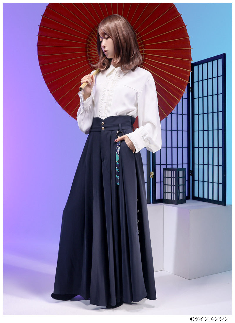 Mononoke The Movie Favorite medicine seller hakama style wide leg pants - official product view 4