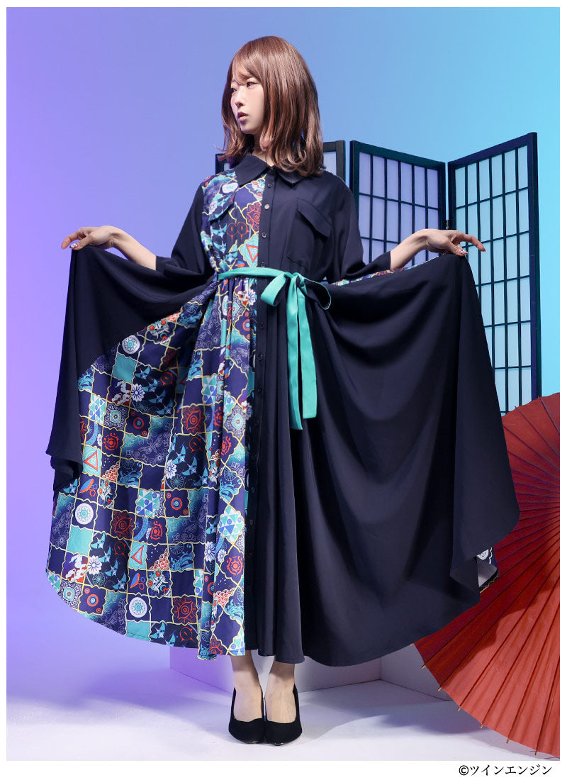 Mononoke The Movie Favorite medicine seller maxi length shirt style dress - official product view 3