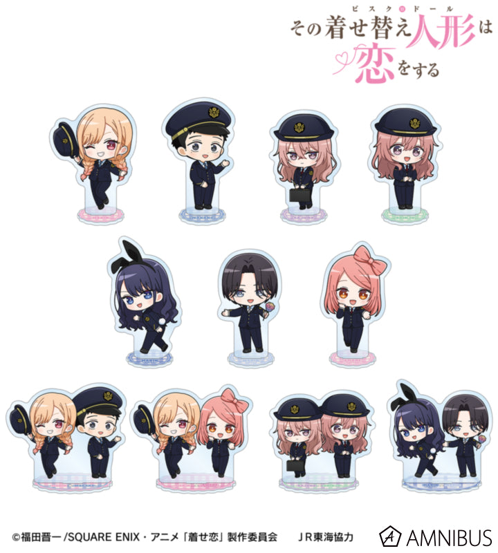 My Dress-Up Darling x Oshi Tabi / JR Tokai - Chibi Station Attendant Ver. Trading Acrylic Stands - official product image 1