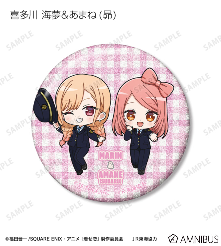 My Dress-Up Darling x Oshi Tabi / JR Tokai - Chibi Station Attendant Ver. Trading Glitter Can Badges - official product image 10