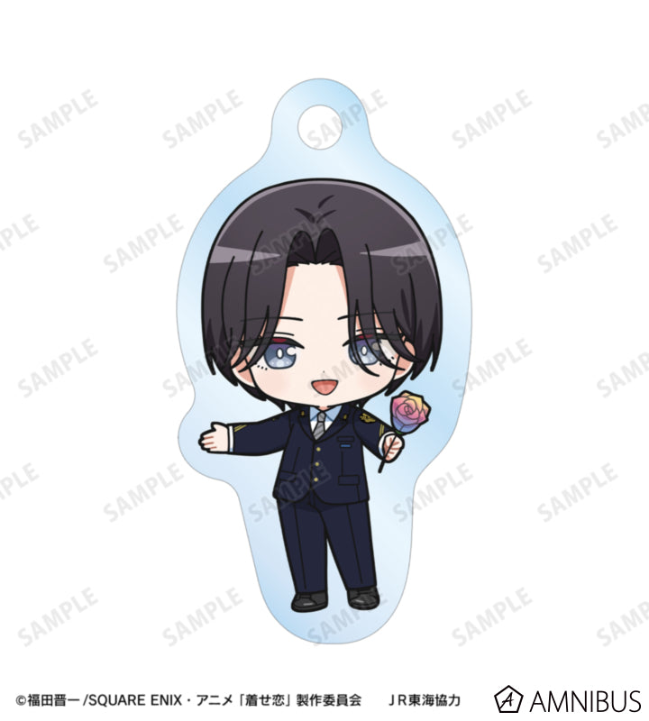 My Dress-Up Darling x Oshi Tabi / JR Tokai - Marin Kitagawa (Rei) - Chibi Station Attendant Ver. Double Wire Acrylic Keychain - official product image 2