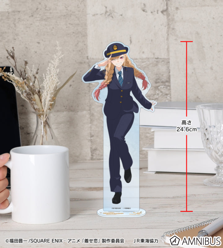 My Dress-Up Darling x Oshi Tabi / JR Tokai - Marin Kitagawa - Station Attendant Ver. Extra Large Acrylic Stand - official product image 3