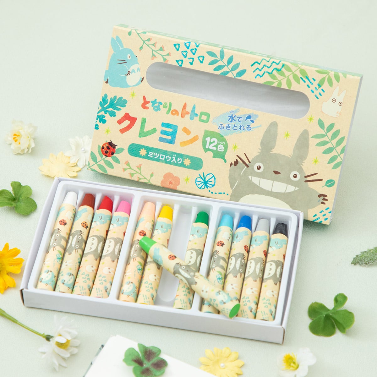 My Neighbor Totoro Colourful Leaves Crayons - 12 Colours - official view 1