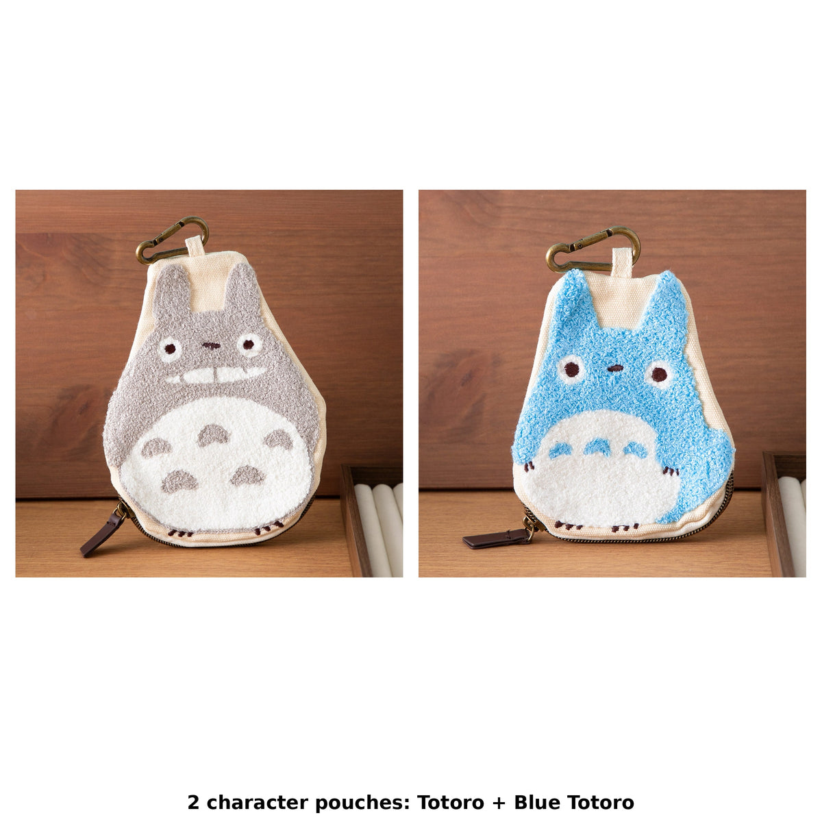 My Neighbor Totoro Die-Cut Embroidered Pouches (2 Types) - Complete Set