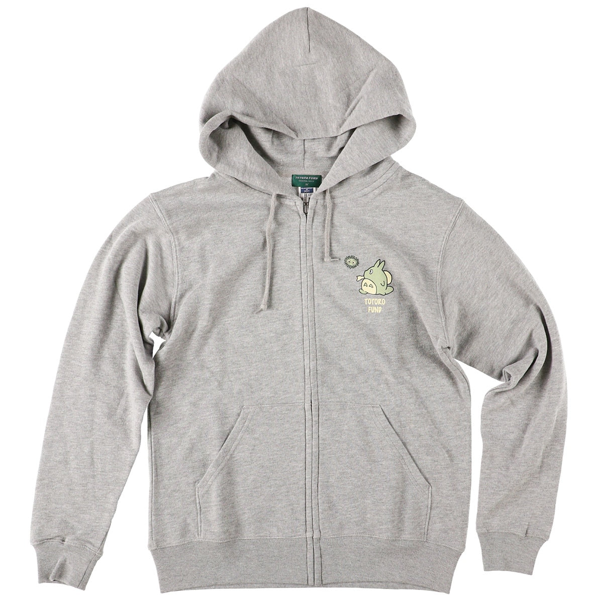 My Neighbor Totoro - Totoro Fund Furoshiki Totoro Grey Zip-Up Hoodie - official product view 1