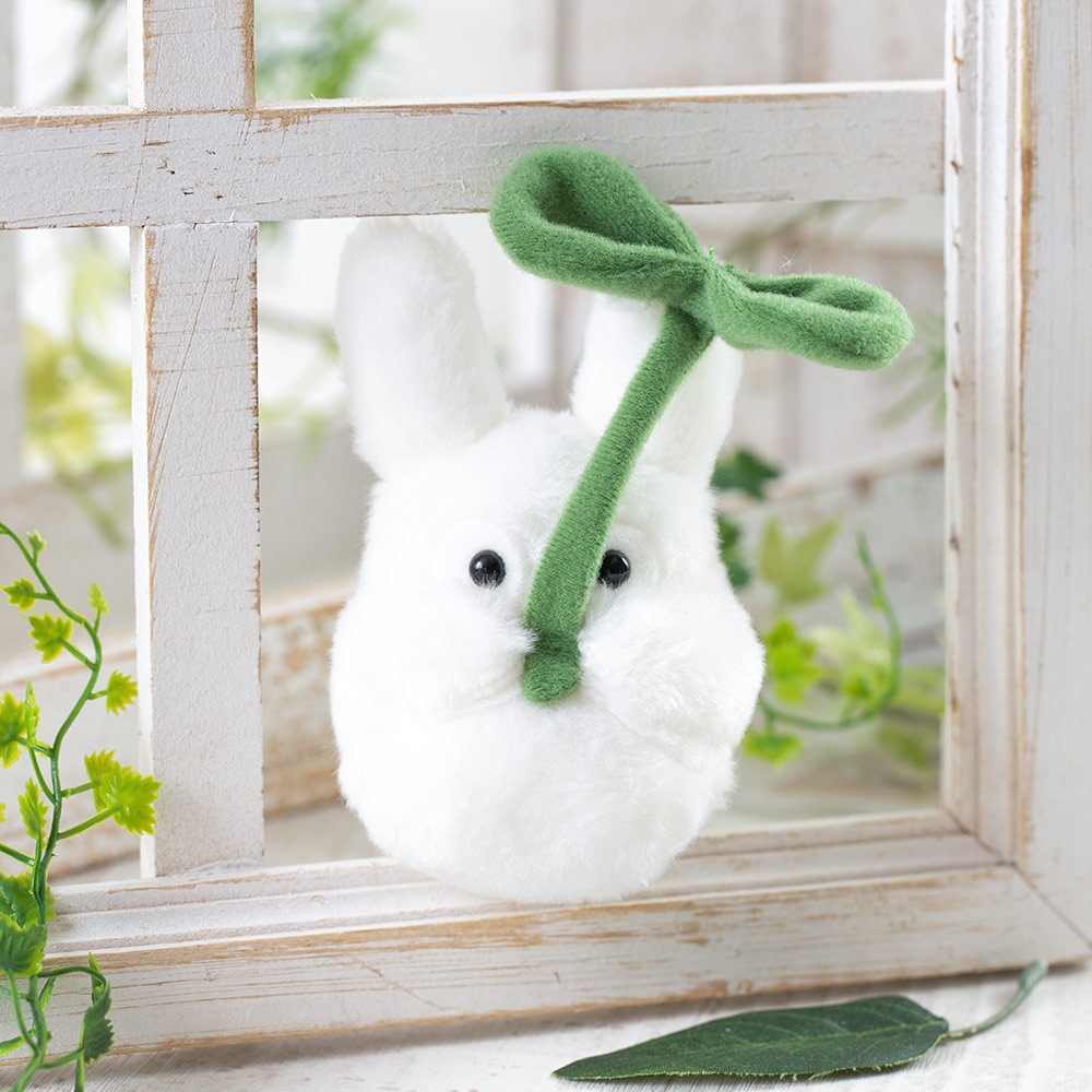 My Neighbor Totoro - Leaf-Holding White Totoro Otedama Plush - official view 1
