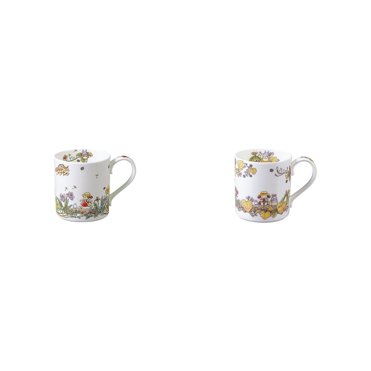 My Neighbor Totoro - Noritake Special Collection Mugs (2 Types) - Complete Set showing all included models