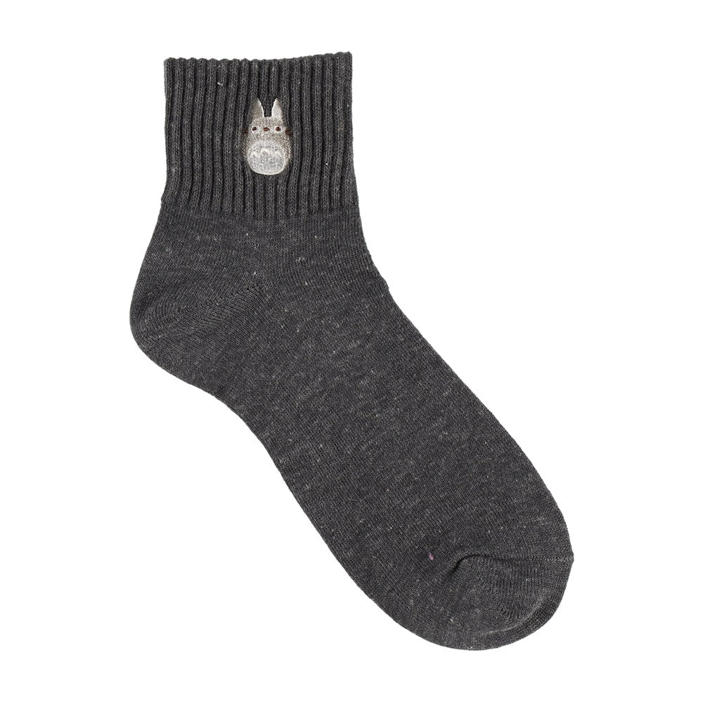 My Neighbor Totoro Socks - Totoro Ribbed Embroidered Short - official product view 1