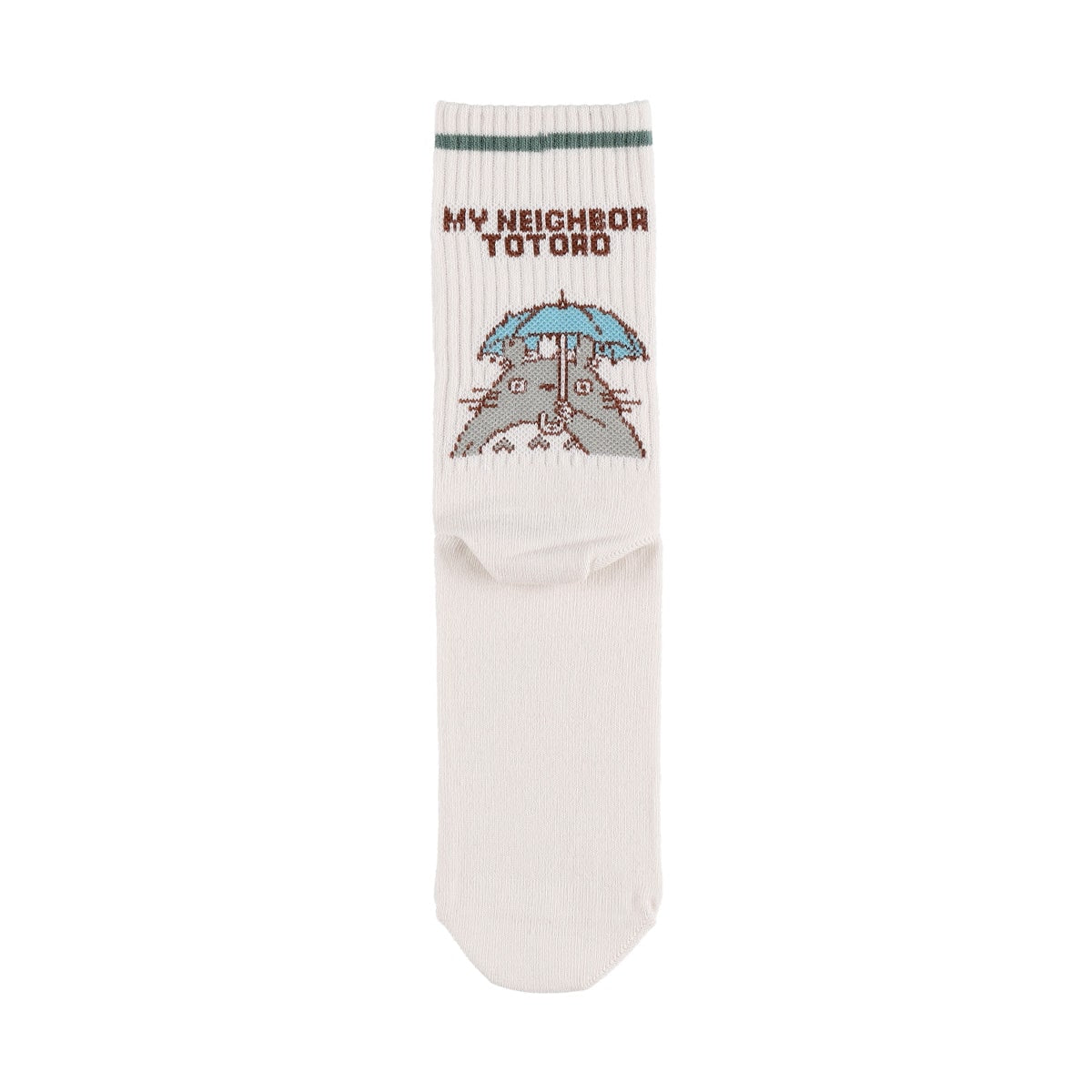 My Neighbor Totoro Socks - Umbrella American Rib Crew - official product view 1
