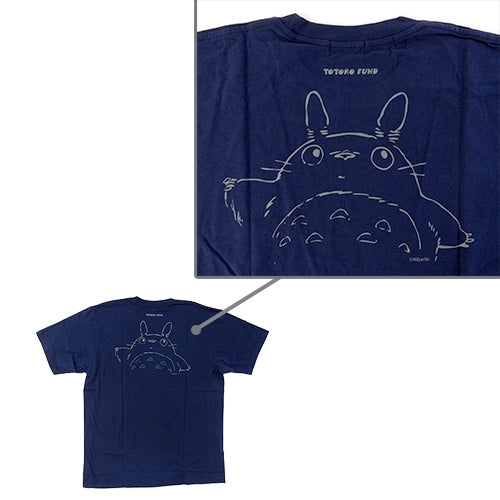 My Neighbor Totoro Totoro Fund Meadow Totoro T-Shirt - Navy - official view 3