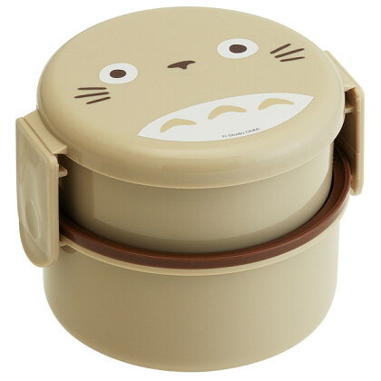 My Neighbor Totoro Two-Tier Round Lunch Box with Fork - official view 1