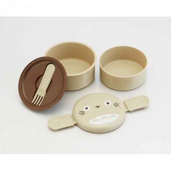 My Neighbor Totoro Two-Tier Round Lunch Box with Fork - official view 2