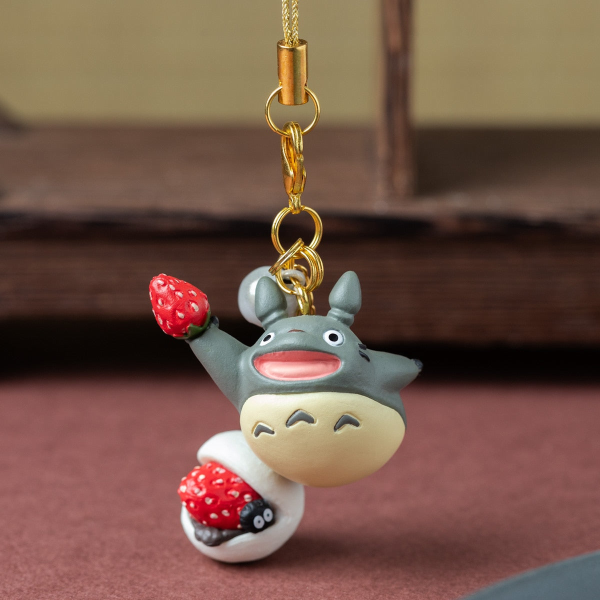 My Neighbor Totoro Wagashi Burarin Strawberry Daifuku Charm - official view 1