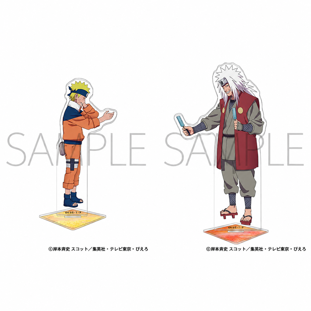 Complete Set of Naruto Uzumaki and Jiraiya Entrusted Will Acrylic Stands
