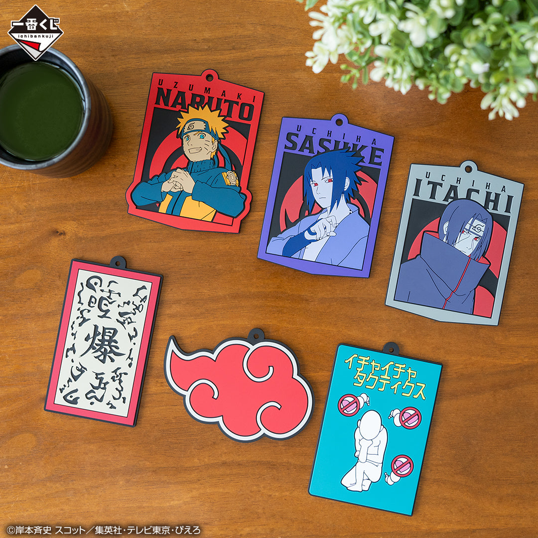 NARUTO SHIPPUDEN ICHIBAN KUJI - KIZUNA SHINOBI - (F) RUBBER COASTER FULL SET 6 Pcs