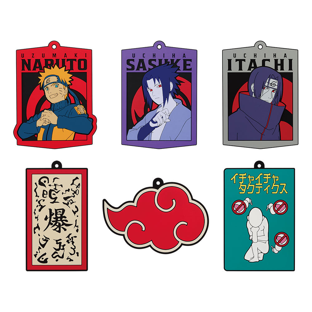 NARUTO SHIPPUDEN ICHIBAN KUJI - KIZUNA SHINOBI - (F) RUBBER COASTER FULL SET 6 Pcs