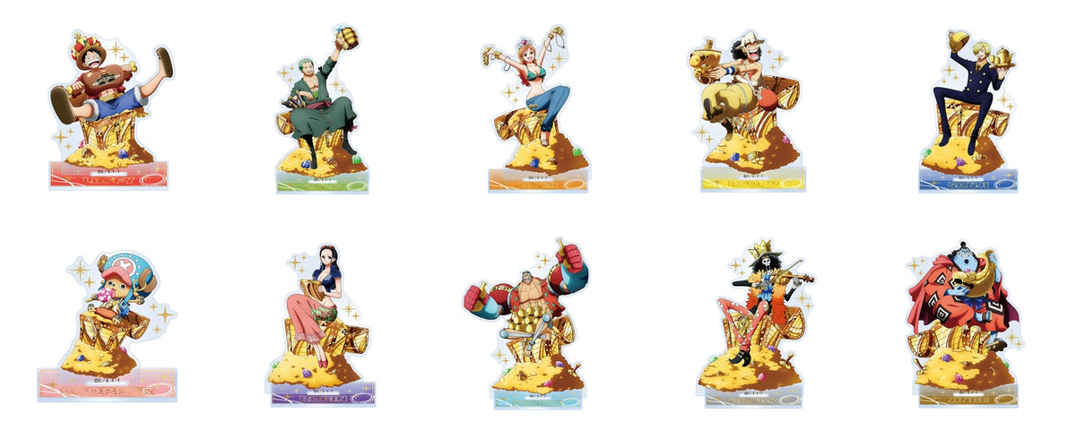 One Piece Favorites!! 14th anniversary Foil Acrylic Stands, official product visual 1