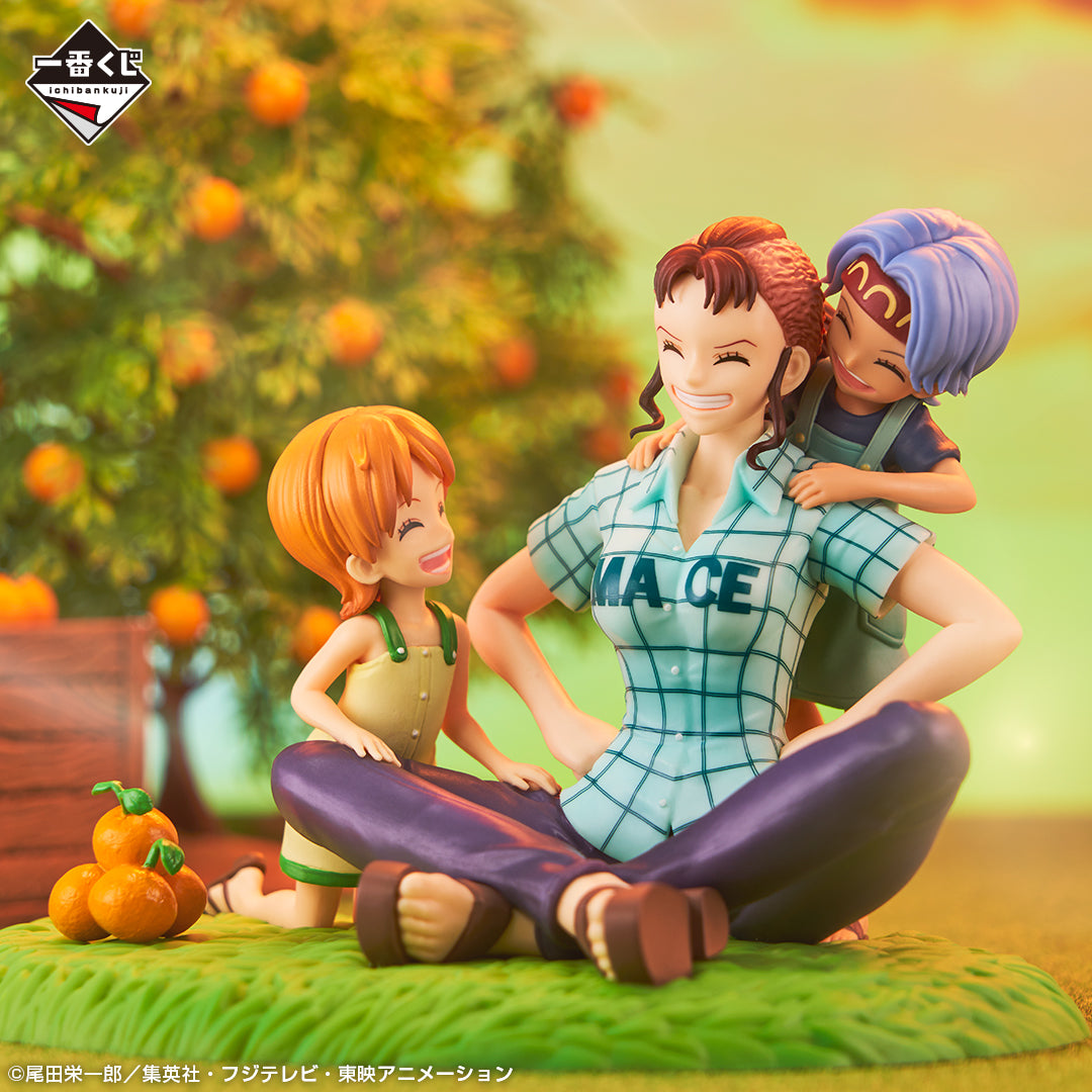ONE PIECE FIGURE ICHIBAN KUJI EMOTIONAL STORIES 2 PRIZE LAST ONE REVIBLE MOMENT - NAMI & NOJIKO & BELLMER
