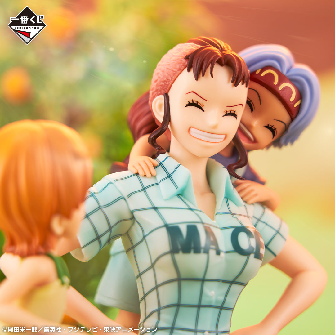 ONE PIECE FIGURE ICHIBAN KUJI EMOTIONAL STORIES 2 PRIZE LAST ONE REVIBLE MOMENT - NAMI & NOJIKO & BELLMER