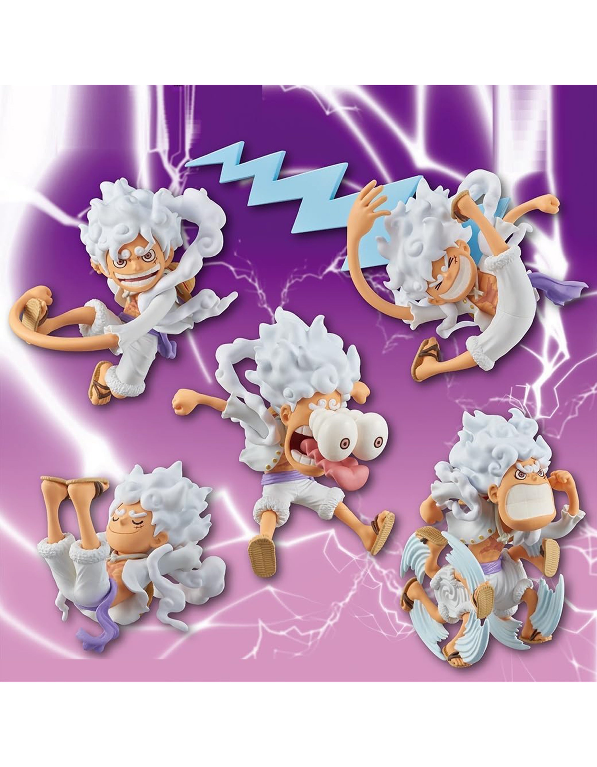 ONE PIECE WORLD COLLECTABLE FIGURE - MONKEY D LUFFY GEAR 5 SPECIAL SET
