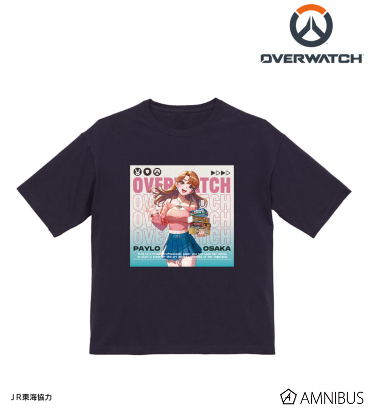 Overwatch 2 D.Va Travel Ver. BIG Silhouette T-Shirt - official product view 1