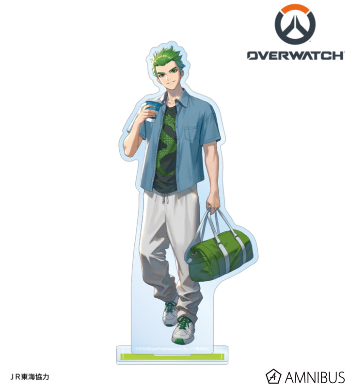 Overwatch 2 Genji Travel Ver. BIG Acrylic Stand - official product view 1
