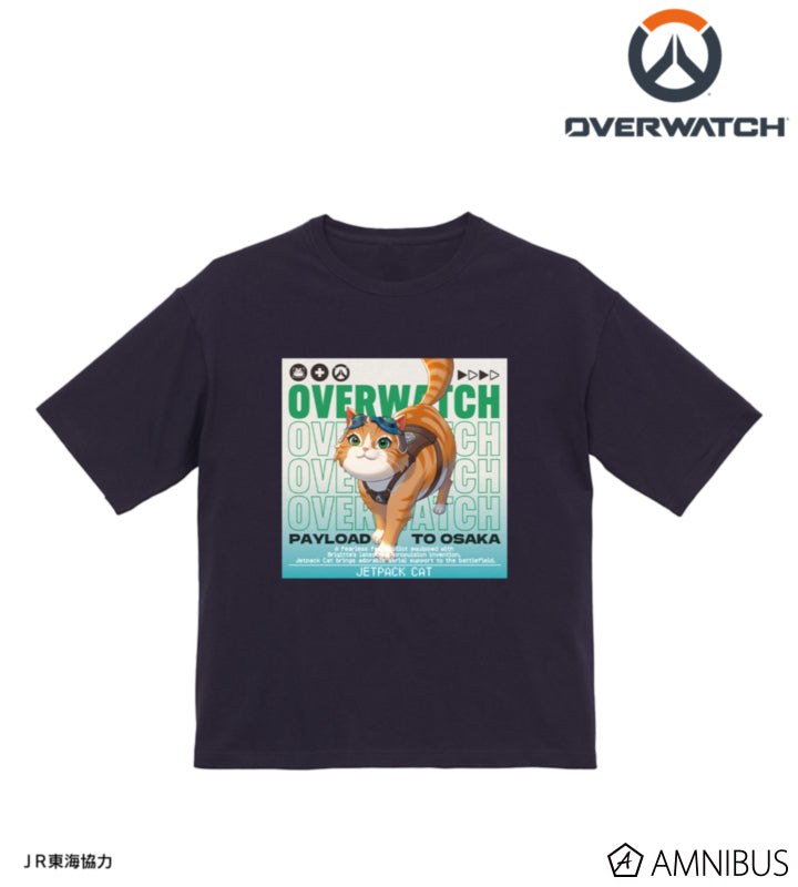 Overwatch 2 Jetpack Cat Travel Ver. BIG Silhouette T-Shirt - official product view 1