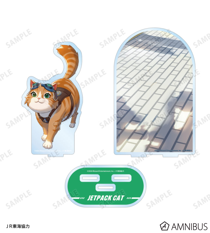 Overwatch 2 Jetpack Cat Travel Ver. Extra-Large Acrylic Stand - official product view 2