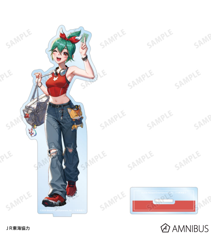 Overwatch 2 Kiriko Travel Ver. BIG Acrylic Stand - official product view 2