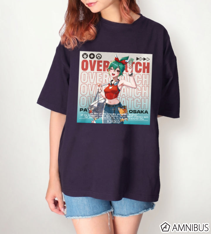 Overwatch 2 Kiriko Travel Ver. BIG Silhouette T-Shirt - official product view 4