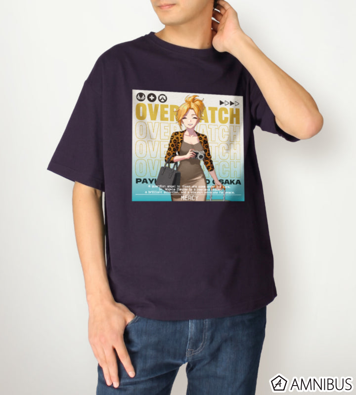 Overwatch 2 Mercy Travel Ver. BIG Silhouette T-Shirt - official product view 3