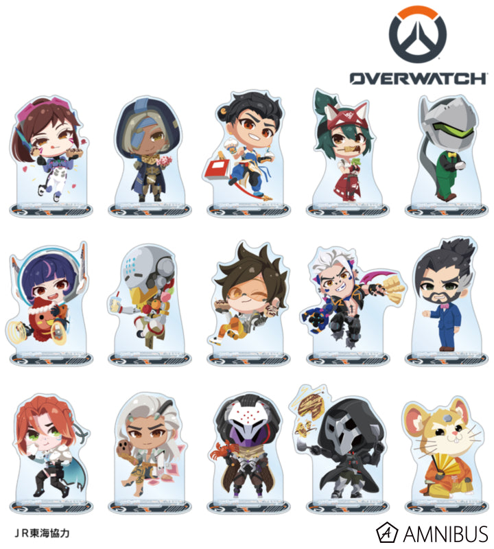 Overwatch 2 Osaka Ver. Chibi Trading Acrylic Stands Complete Set Of 15 Types - complete collection overview