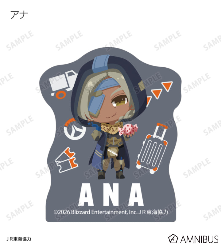 Overwatch 2 Osaka Ver. Chibi Trading Mini Die-Cut Stickers Complete Set Of 15 Types - official product view 3