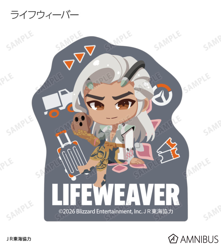 Overwatch 2 Osaka Ver. Chibi Trading Mini Die-Cut Stickers Complete Set Of 15 Types - official product view 13