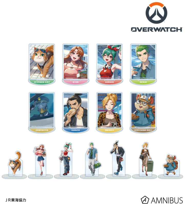 Overwatch 2 Travel Ver. Trading Acrylic Stands Complete Set Of 15 Types - complete collection overview