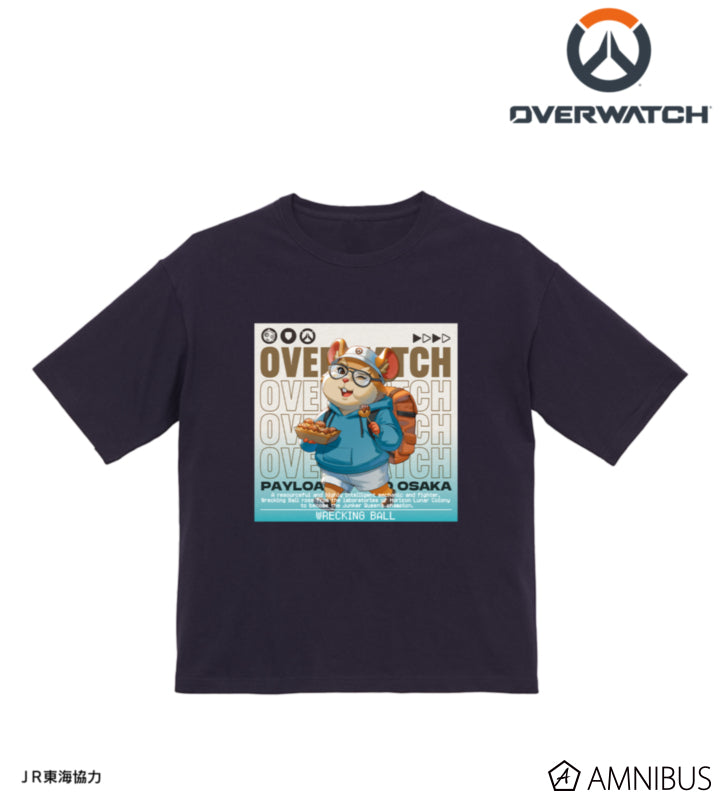 Overwatch 2 Wrecking Ball Travel Ver. BIG Silhouette T-Shirt - official product view 1