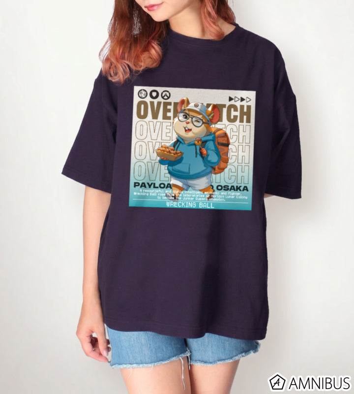 Overwatch 2 Wrecking Ball Travel Ver. BIG Silhouette T-Shirt - official product view 4