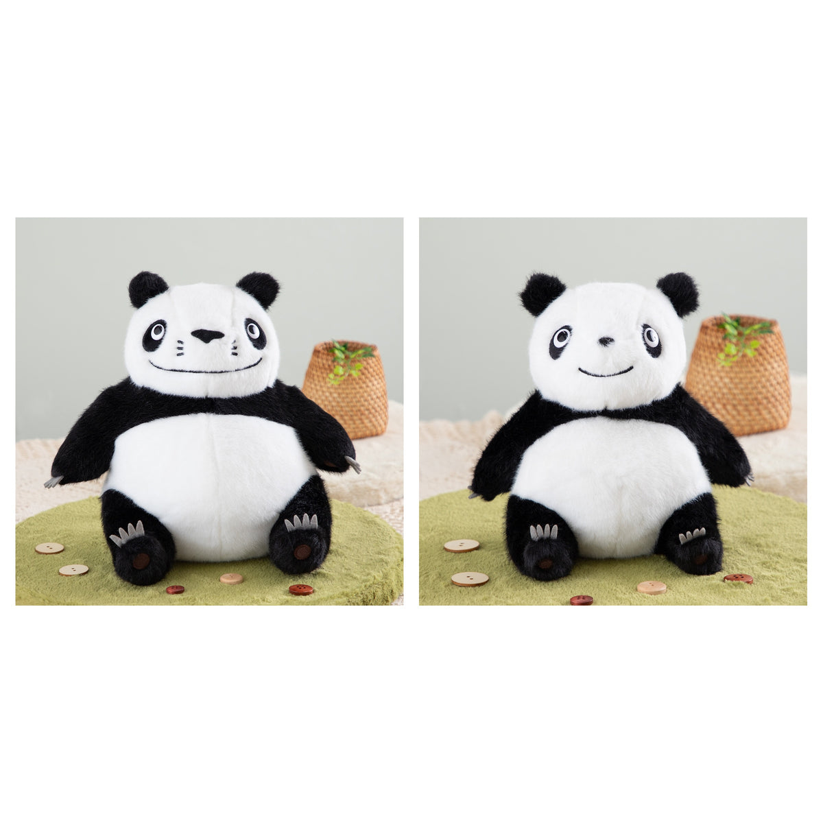 Panda! Go Panda! - Fluffy Papanda and Panny Plush (2 Types) - Complete Set, one of each listed model