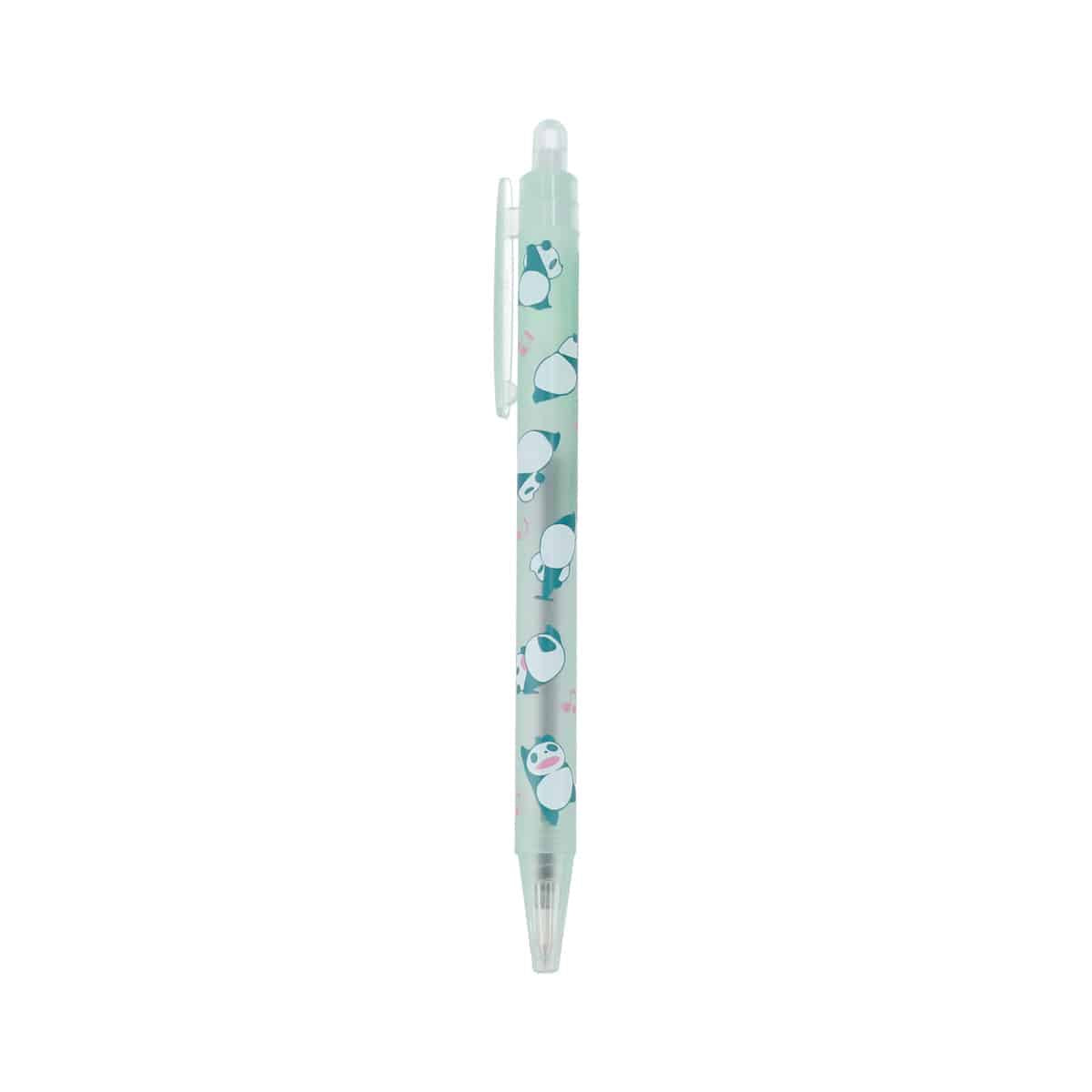 Panda! Go Panda! - Frosted 0.7 mm Black Ballpoint Pens (4 Colours) - Green - official view 3