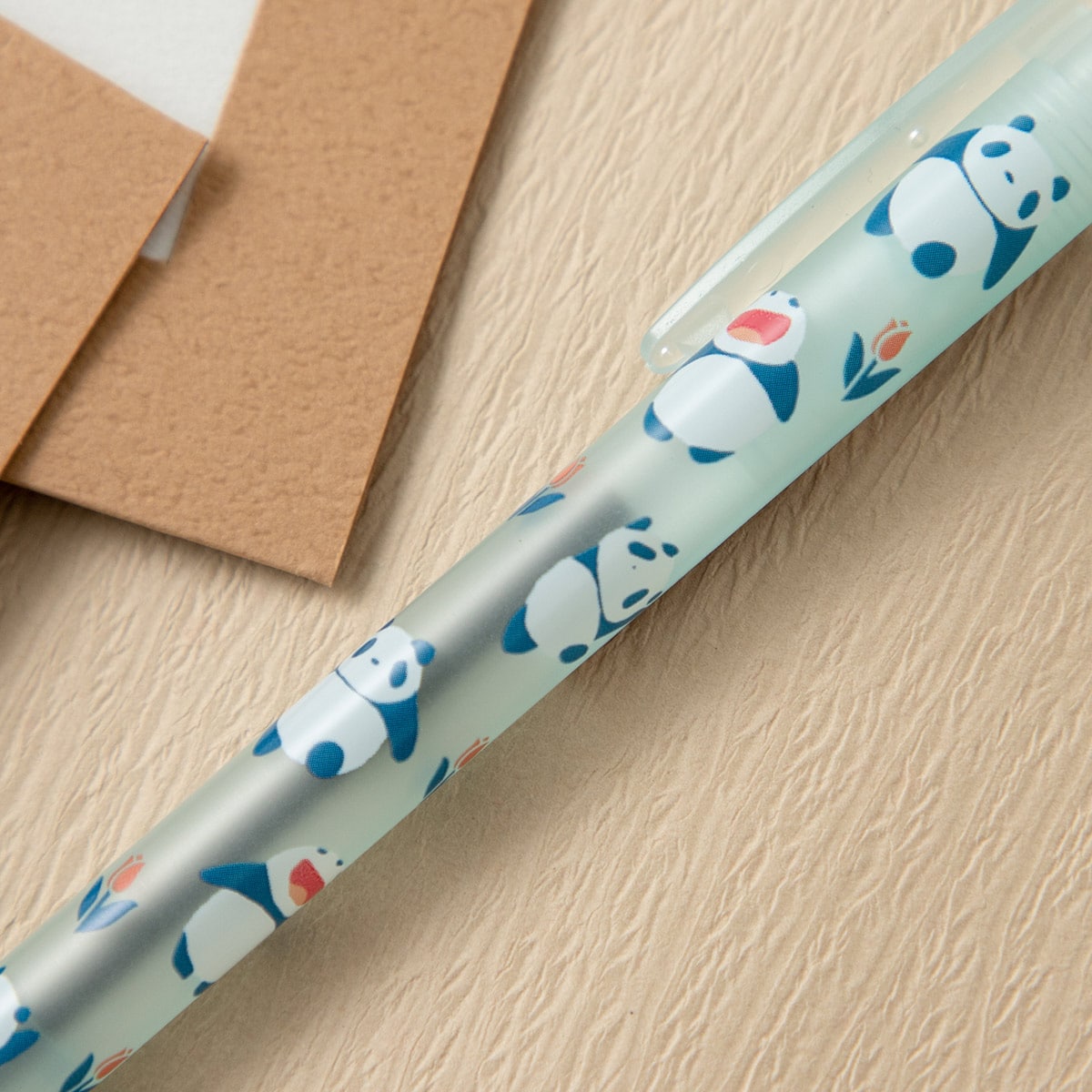 Panda! Go Panda! - Frosted 0.7 mm Black Ballpoint Pens (4 Colours) - Blue - official view 8