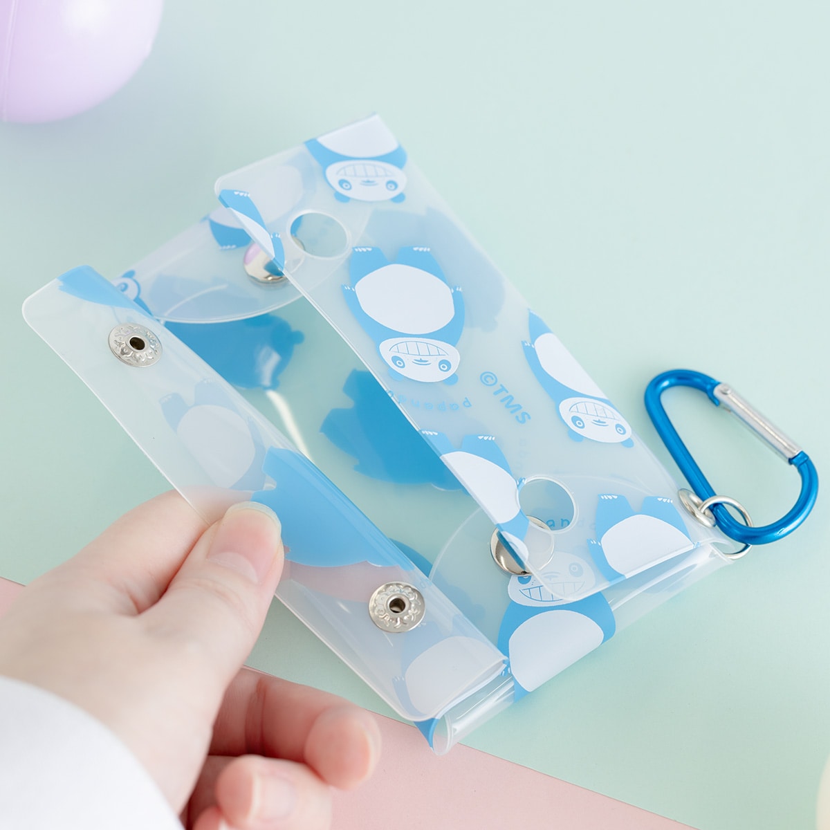 Panda! Go Panda! Multi Clear Cases (2 Types) - Papanda - Milky Blue - official view 12