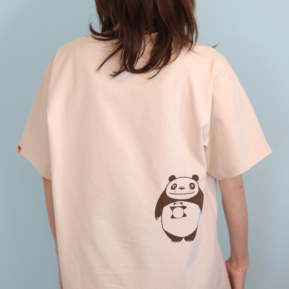 Panda! Go Panda! Nakayoshi Hug T-Shirt - Adult - official view 3
