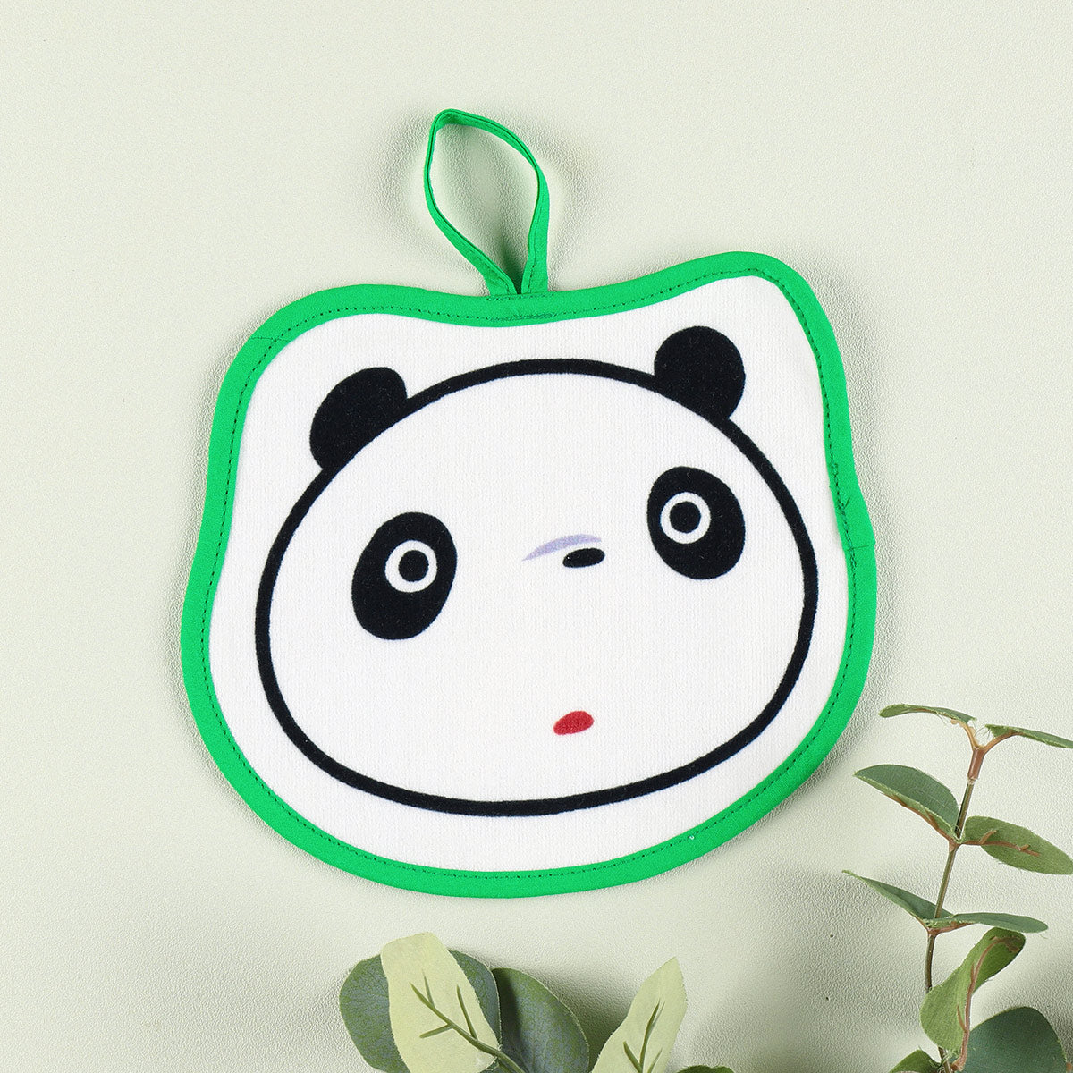 Panda! Go Panda! Panny Face Loop Towels (2 Types) - Green Surprise - official view 4