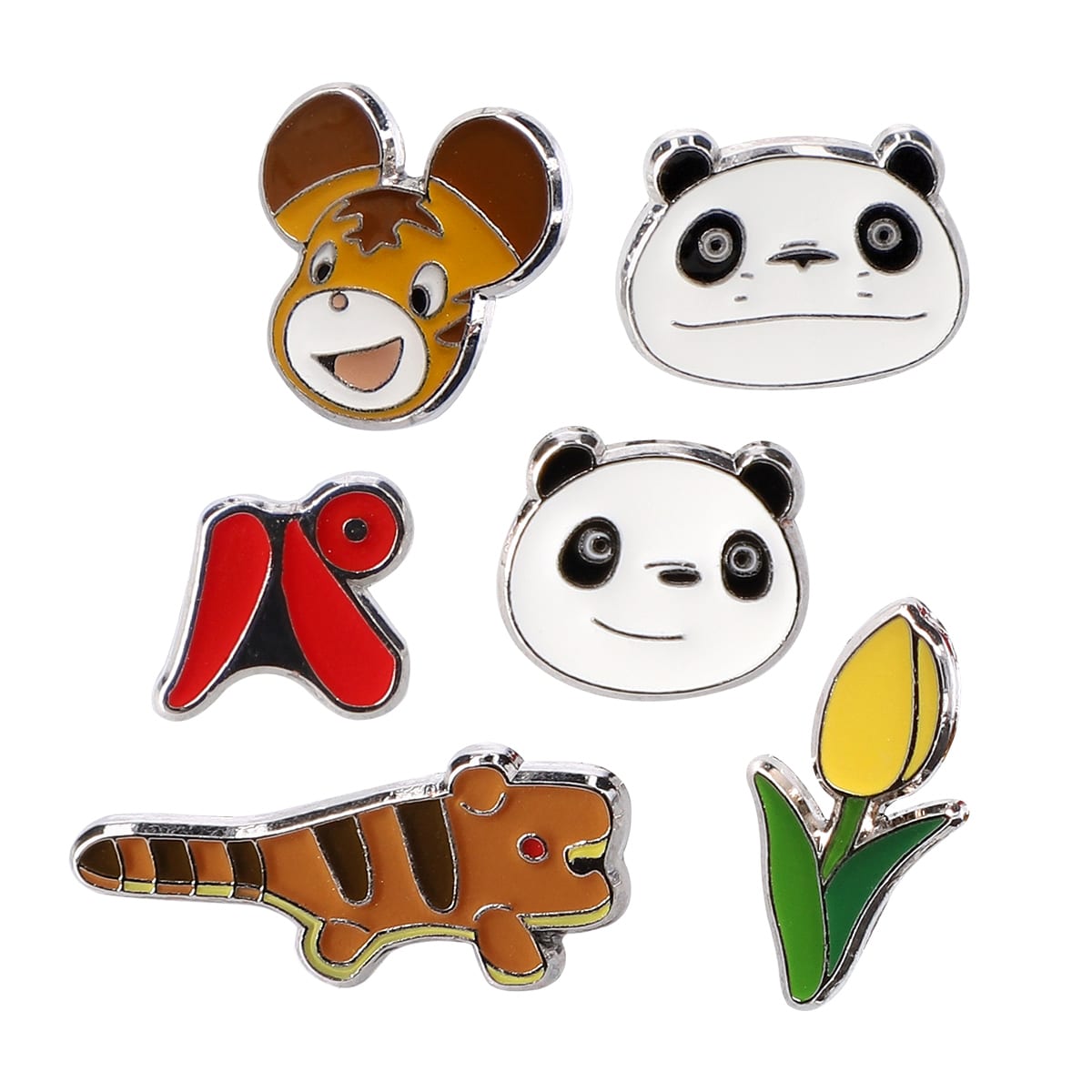 Panda! Go Panda! Six-Piece Earring Sets (2 Types) - Pierced Six-Piece Set - official view 2