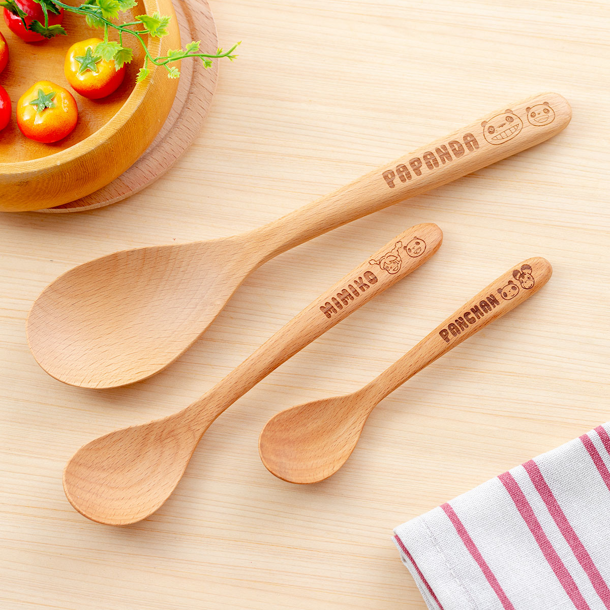 Panda! Go Panda! Wooden Spoons (3 Types) - Panny - 14 cm - official view 5